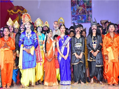 Cultural programme on the event of Swamijis visist.JPG